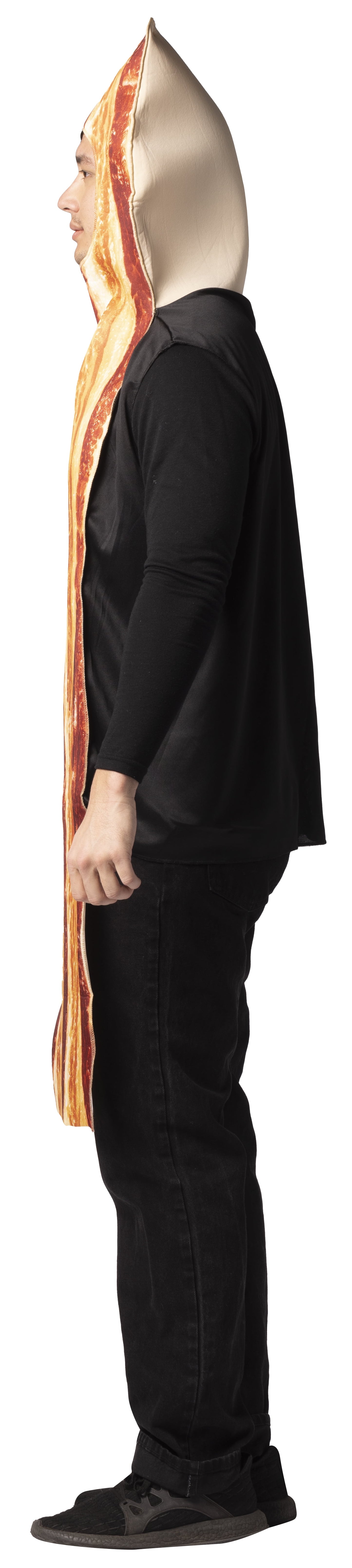 Sizzlin’ Bacon Strip Adult Halloween Costume – One Size Fits Most, Funny Food Party Outfit