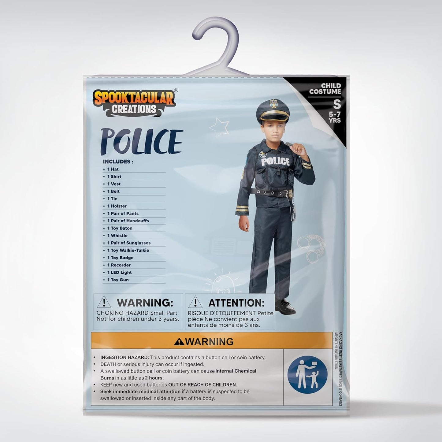 Dark Duty™ Kids Police Costume – Boys Premium Black Uniform for Halloween Parties & Police-Themed Play