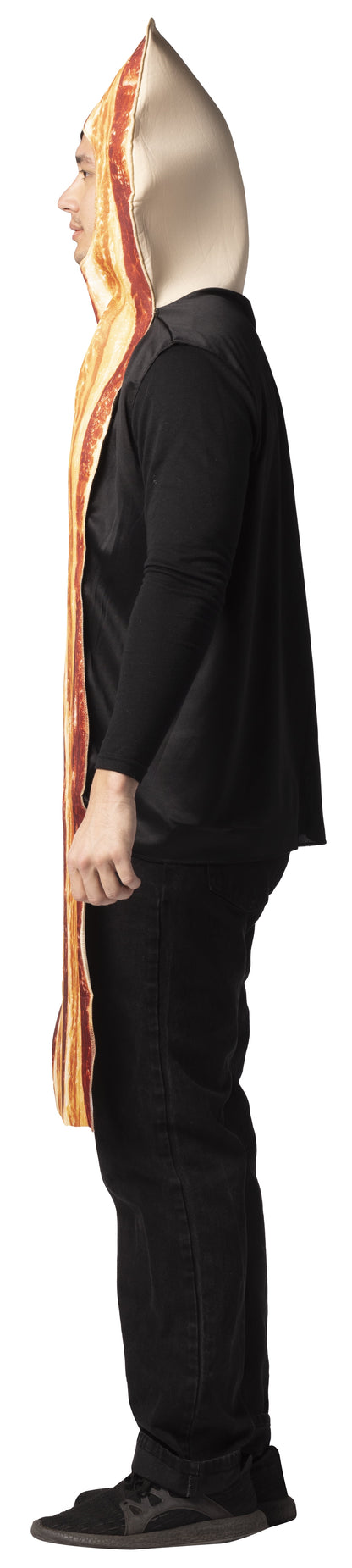 Sizzlin’ Bacon Strip Adult Halloween Costume – One Size Fits Most, Funny Food Party Outfit