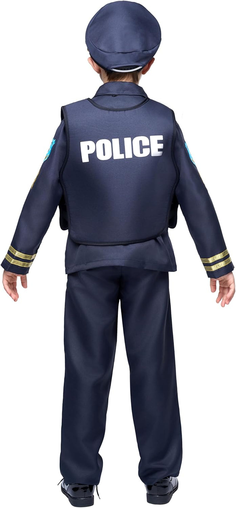 Dark Duty™ Kids Police Costume – Boys Premium Black Uniform for Halloween Parties & Police-Themed Play