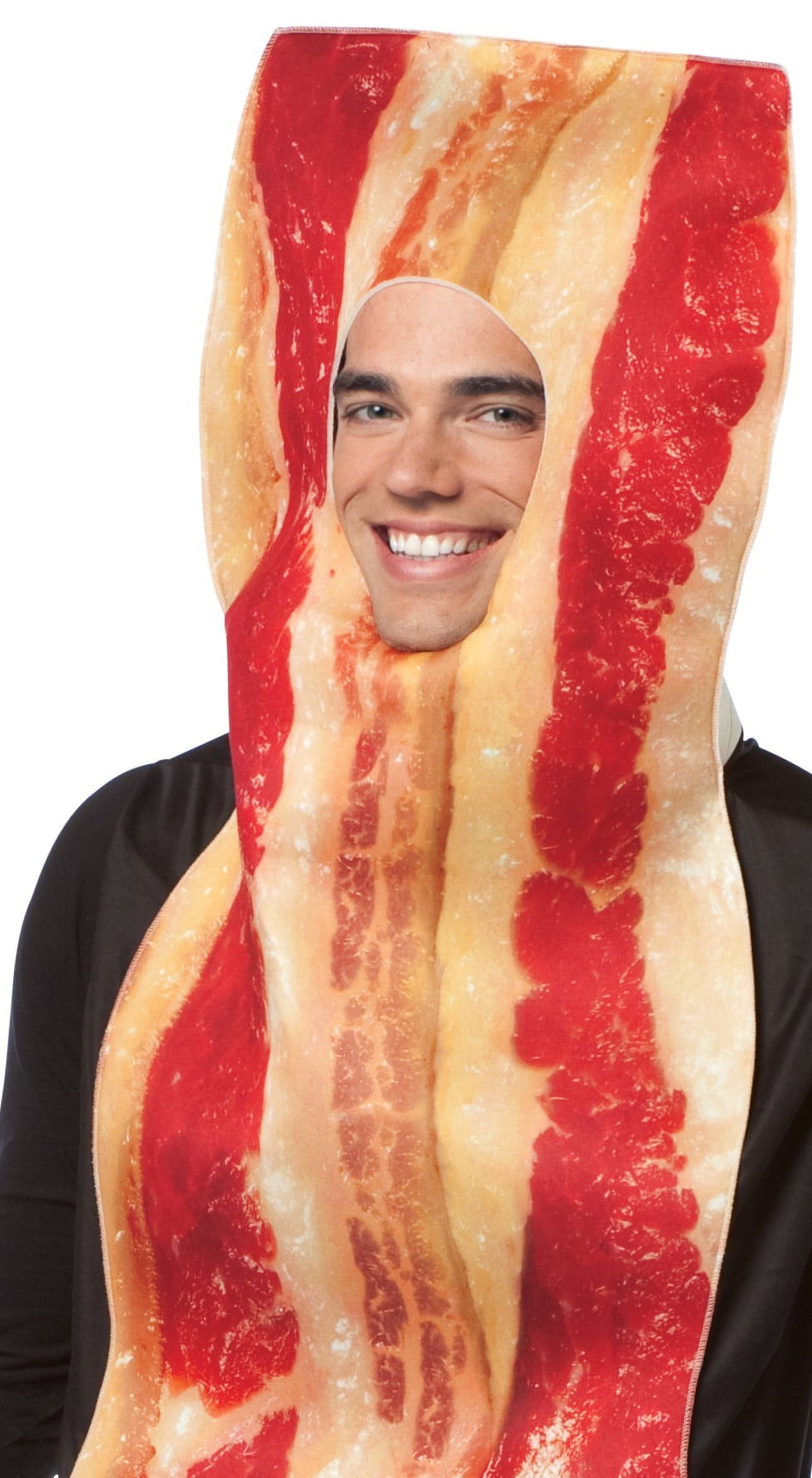 Sizzlin’ Bacon Strip Adult Halloween Costume – One Size Fits Most, Funny Food Party Outfit