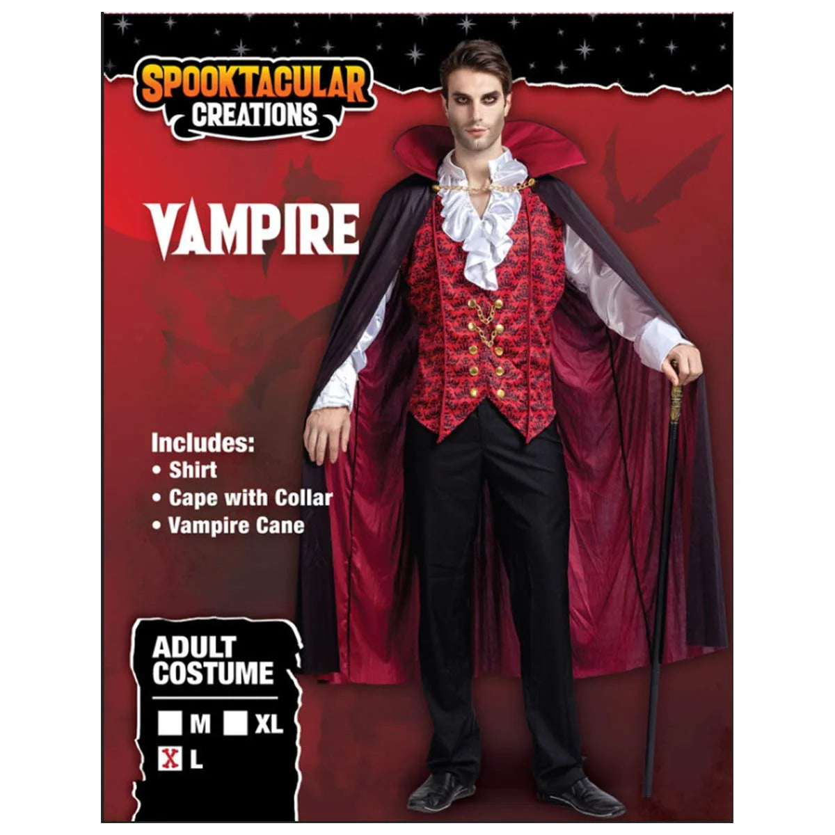 BloodLords™ Vampire Costume Set For Adults - Gothic Dracula Fancy Dress-Up With Cape & Vest